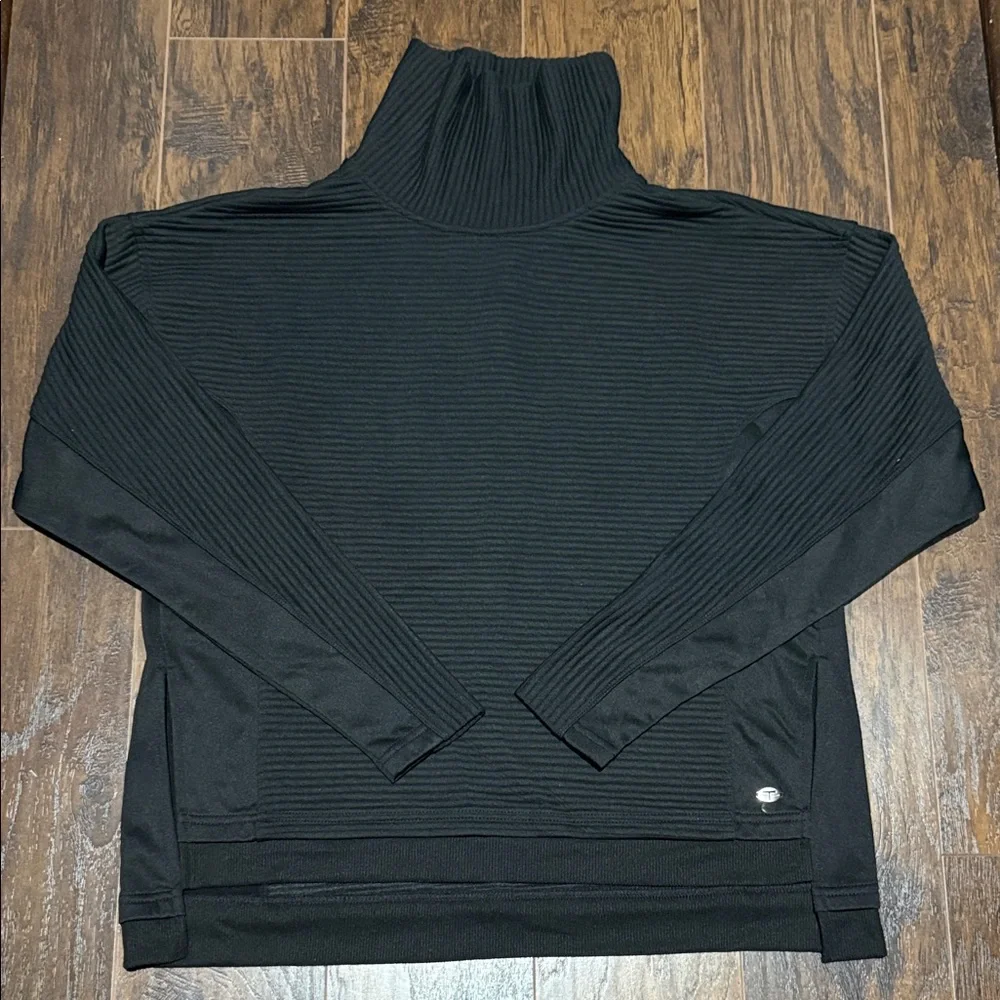Tahari Black Ribbed Turtleneck Sweater - Picture 1 of 6